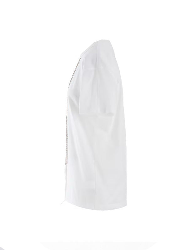 【Y's - ワイズ】JERSEY BLANKET EMBROIDERY Y's STITCH T / OFF WHITE (Tシャツ/オフホワイト)