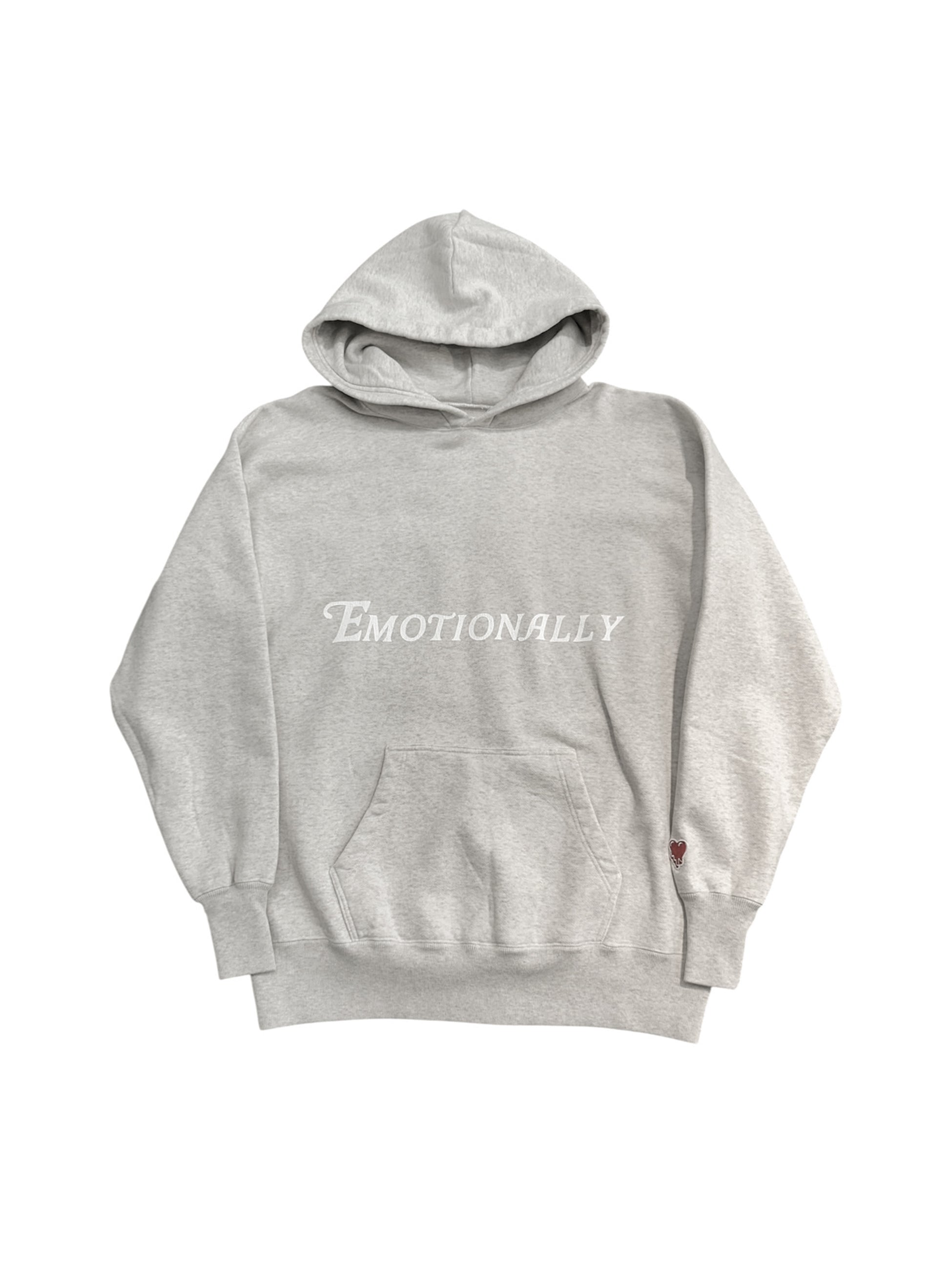 【EMOTIONALLY UNAVAILABLE - エモーショナリー アンアベイラブル】HEART EU LOGO HOODIE / OATMEAL  (パーカー/オートミール)