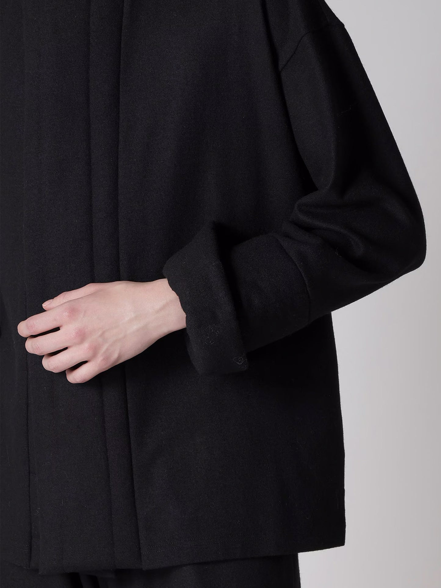 【Yohji Yamamoto POUR HOMME - ヨウジヤマモト プールオム】WOOLEN SINGLE PADDED JACKET（ジャケット/ ブラック)