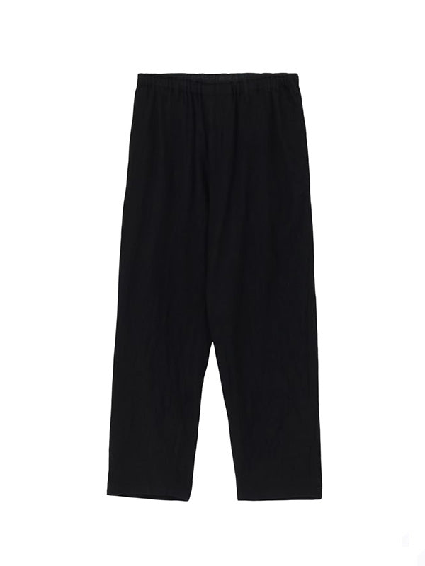 【Y's for men - ワイズフォーメン】"Y's for men × MASSES" SHRINK SERGE WAIST ELASTIC PANTS(パンツ/ブラック)