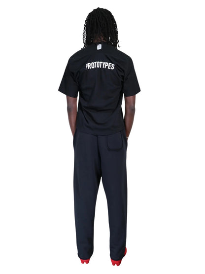 【prototypes - プロトタイプス】MOVED NECKLINE TEE (Tシャツ/BLACK)