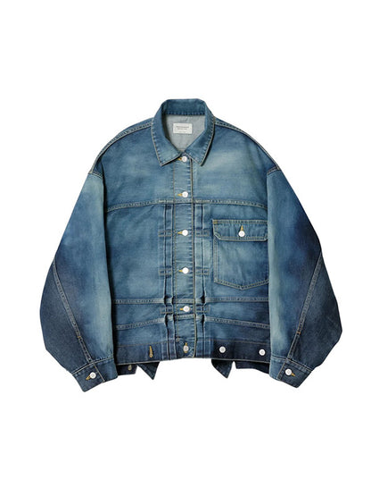 【beautiful people - ビューティフルピープル】double-end selvedge blouson gradation / INDIGO (デニムジャケット / インディゴ)