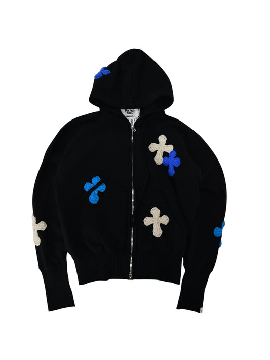 【Perfect ribs® × Y.A.R.N. 】Basic Zip Hoodie / Black(パーカー/ブラック)