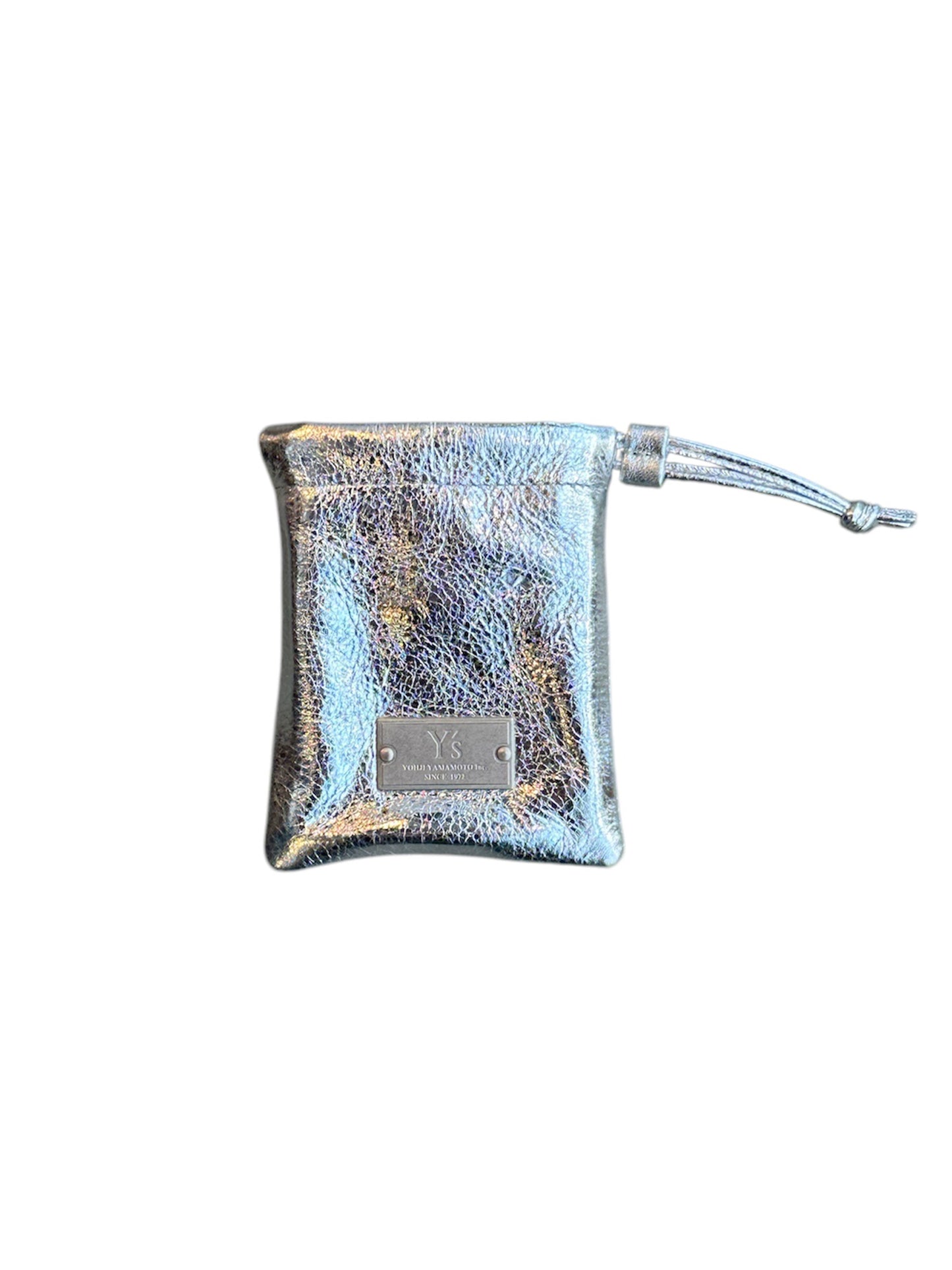 【Y's - ワイズ】SOFT SHRINK LEATHER DOUBLE POUCH/SILVER(バック/シルバー)