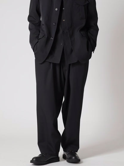 【Y's for men-ワイズフォーメン】WOOL GABARDINE WIDE STRING PANTS(パンツ/ブラック)