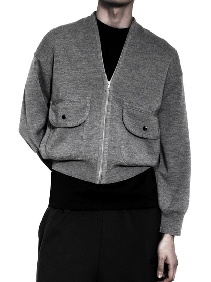 【MAGLIANO - マリアーノ】GERRI KNITTED BOMBER / DARK GREY(カーディガン/ダークグレー)