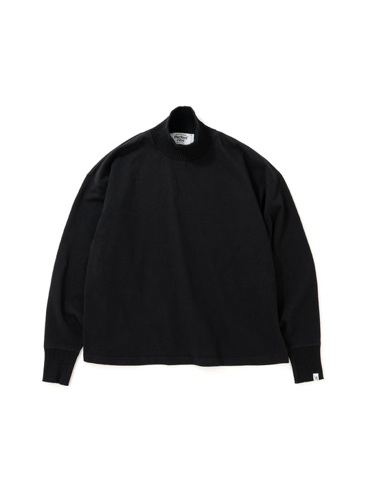 【Perfect ribs® - パーフェクトリブス】Hi-Neck T Shirts / Black(Tシャツ/ブラック)