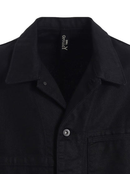 【Ground Y - グラウンドワイ】Ground Y×EDWIN 9oz BLACK TWILL COVERALL/ BLACK (ジャケット/ブラック)