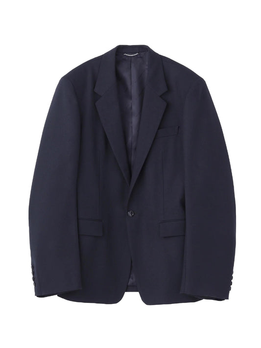 【JOHN LAWRENCE SULLIVAN - ジョンローレンスサリバン】WOOL BARATHEA MASSIVE ROUNDED SLEEVE SINGLE BREASTED JACKET(ジャケット/ブラック)