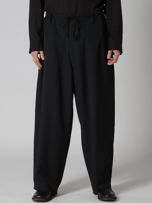 【Y's for men-ワイズフォーメン】GABARDINE STANDARD STRING PANTS WITH 3-STITCH(パンツ/ブラック)