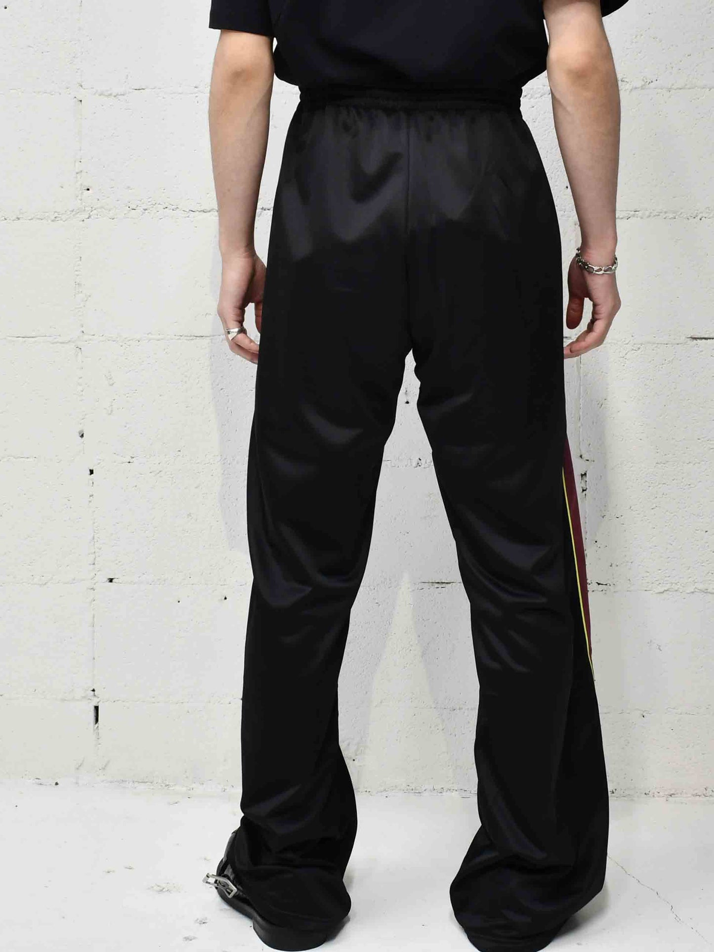 【Martine Rose  - マーティンローズ】WIDE LEG TRACKPANT / BLK BURGUNDY  (トラックパンツ/ブラックバーガンディー)