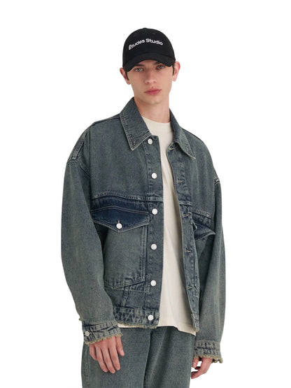 【Études studio - エチュード スタジオ】 Loose Denim Jacket ACID/ Cream (ジャケット/クリーム)