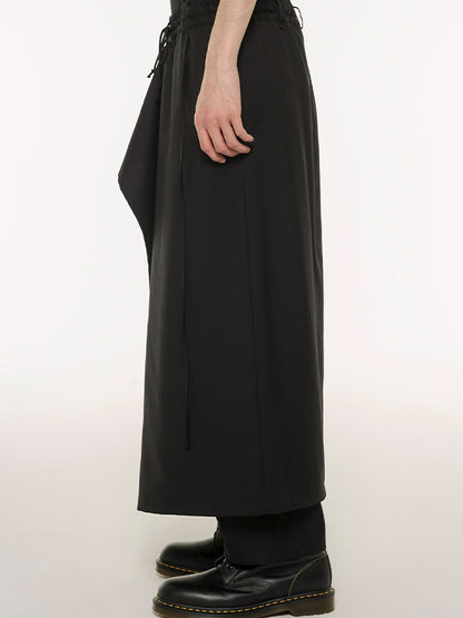 【Ground Y - グラウンドワイ】WOOL GABARDINE 3-WAY WRAP PANTS/BLACK(パンツ/ブラック)