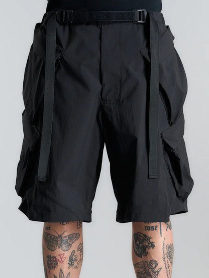 【ACRONYM - アクロニウム】SP56A-M / Nylon Stretch Double Cargo Short Pant Gen. 1 / Black(ショーツ/ブラック)