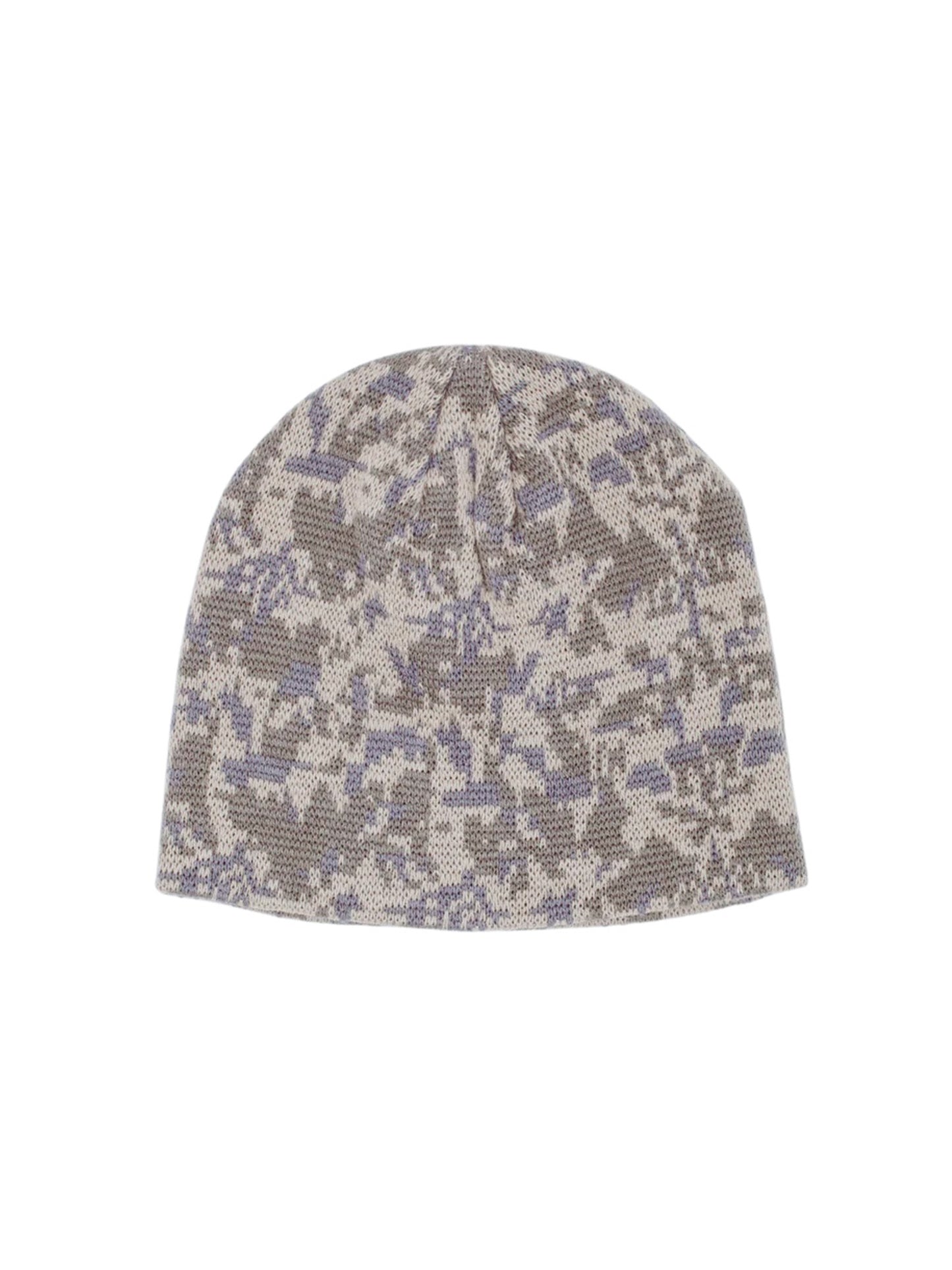 【Fucking Awesome- ファッキングオーサム】EMBROIDERED STAMP LOGO SKULLY BEANIE/KHAKI/CAMO（ビーニー/カーキカモフラージュ）