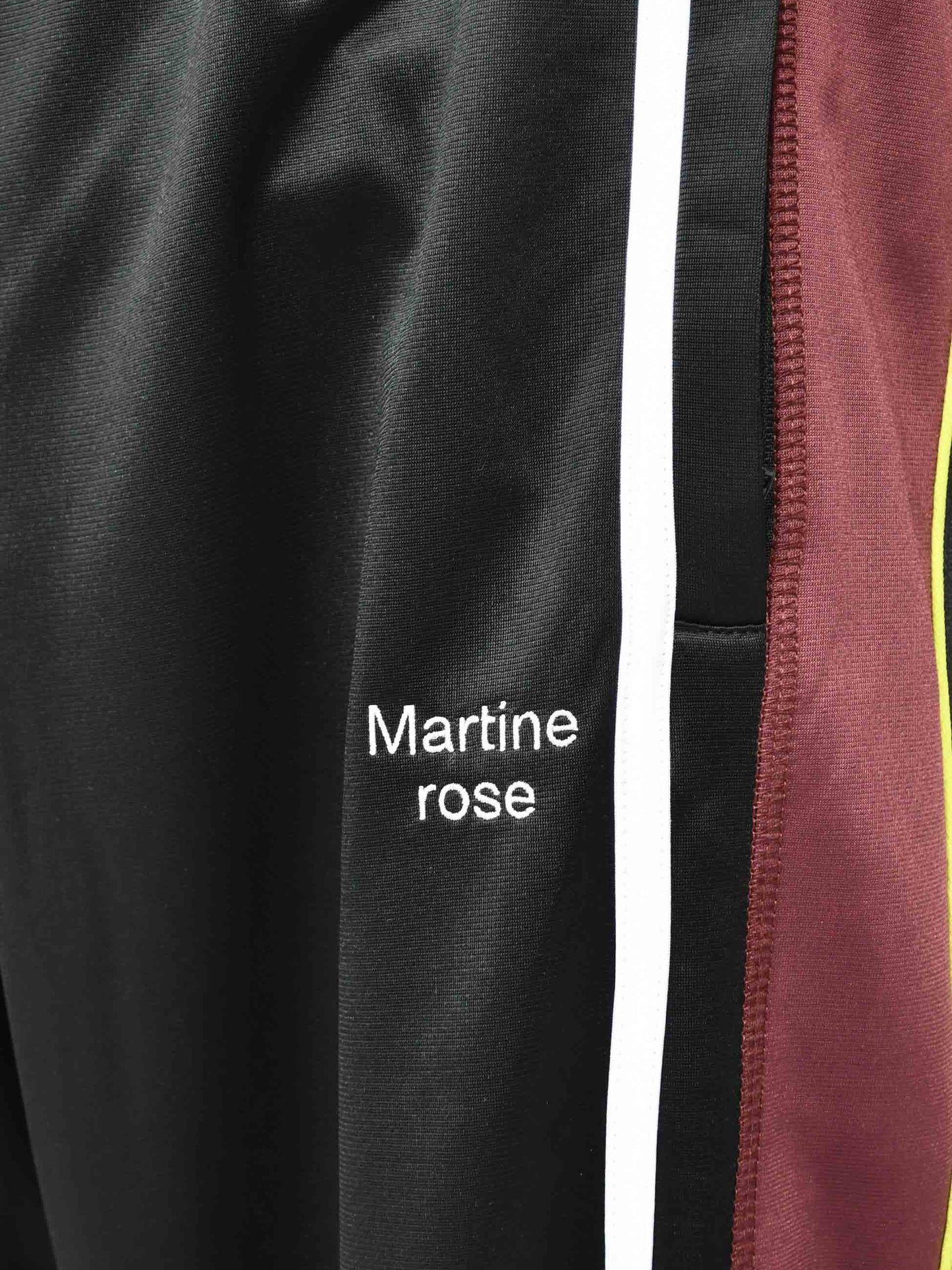 【Martine Rose  - マーティンローズ】WIDE LEG TRACKPANT / BLK BURGUNDY  (トラックパンツ/ブラックバーガンディー)