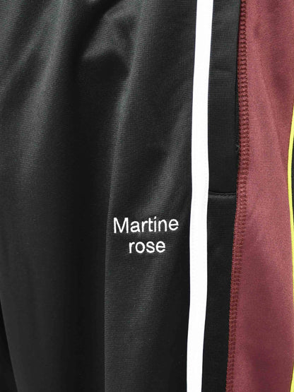 【Martine Rose  - マーティンローズ】WIDE LEG TRACKPANT / BLK BURGUNDY  (トラックパンツ/ブラックバーガンディー)