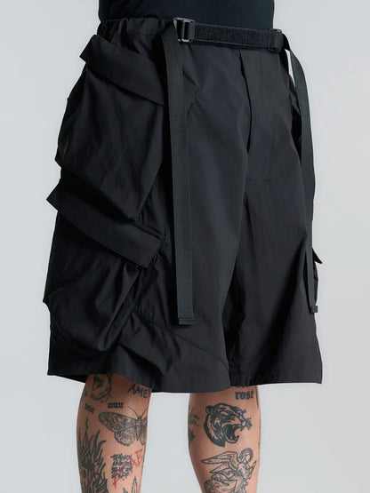 【ACRONYM - アクロニウム】SP56A-M / Nylon Stretch Double Cargo Short Pant Gen. 1 / Black(ショーツ/ブラック)