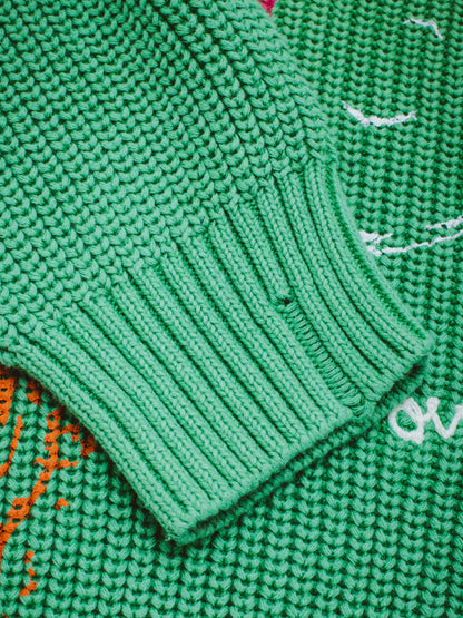 【Fucking Awesome- ファッキングオーサム】I LOVE YOU OVERDYED SWEATER / GREEN（セーター/グリーン)