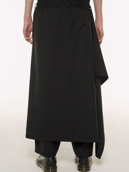 【Ground Y - グラウンドワイ】WOOL GABARDINE 3-WAY WRAP PANTS/BLACK(パンツ/ブラック)