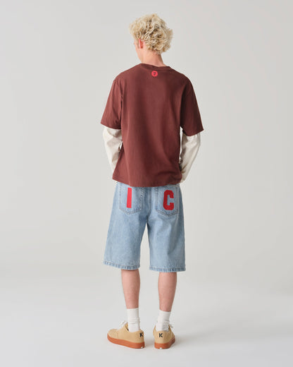【ICE CREAM - アイスクリーム】 RUNNING DOG LAYERED L/S T-SHIRT / BROWN (ロンT/ブラウン)