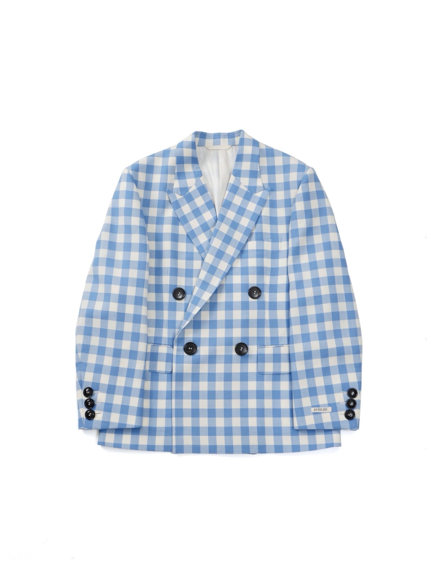 【TSTS -ティーエスティーエス】GINGHAM WOOL DOUBLE BREASTED BLAZER / BLUE GIMGHAM (ジャケット/ブルーギンガム)
