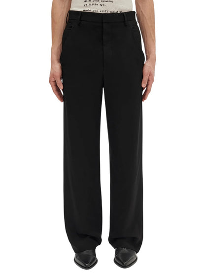 【ANN DEMEULEMEESTER - アン ドゥムルメステール】LEON COMFORT FIT TROUSERS VISCOSE / BLACK(トラウザーズ/ブラック）