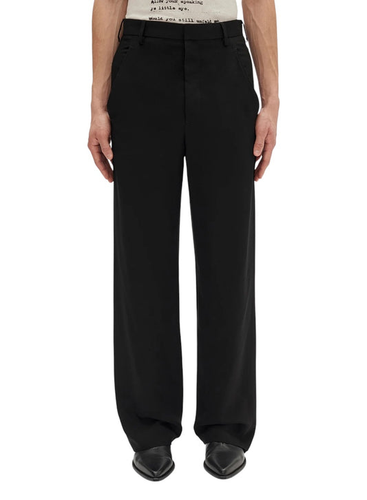 【ANN DEMEULEMEESTER - アン ドゥムルメステール】LEON COMFORT FIT TROUSERS VISCOSE / BLACK(トラウザーズ/ブラック）