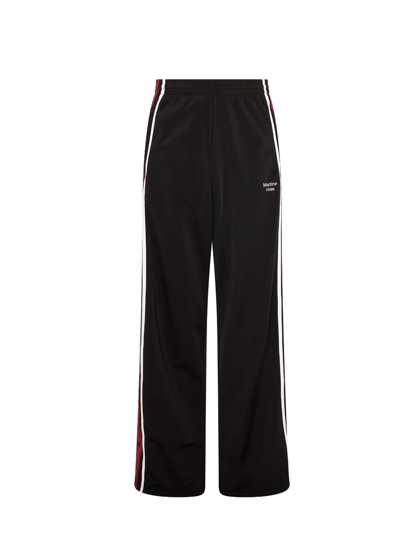 【Martine Rose  - マーティンローズ】WIDE LEG TRACKPANT / BLK BURGUNDY  (トラックパンツ/ブラックバーガンディー)