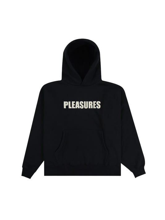 【PLEASURES - プレジャーズ】WAVE QUILTED HOODIE  / BLACK (フーディ/ブラック)