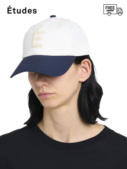 【Études - エチュード】BOOSTER PATCH CAP / NAVY,WHITE(キャップ/ネイビー/ホワイト)