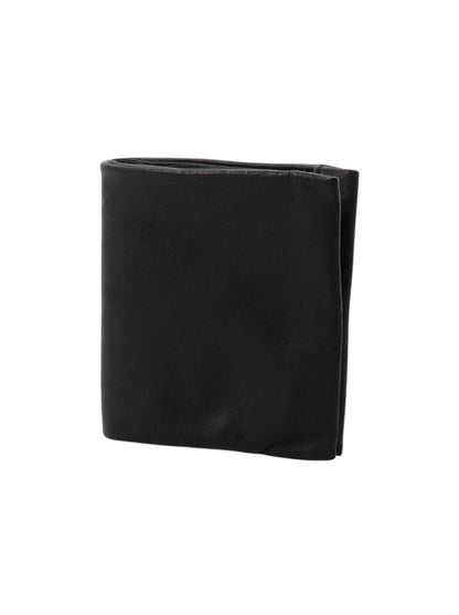 【Yohji Yamamoto POUR HOMME - ヨウジヤマモト プールオム】SOFT HORSE LEATHER BI-FOLD WALLET / BLACK(ウォレット/ブラック）