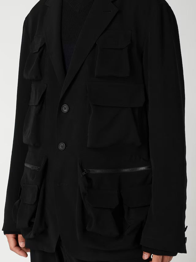 【Y's for men - ワイズフォーメン】TA TUXEDO MULTI-POCKET JACKET / BLACK (ジャケット/ブラック)