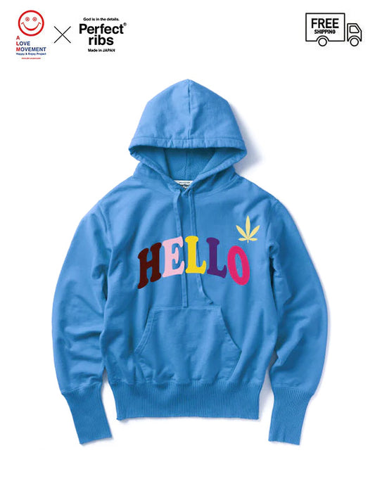 【Perfect ribs®×ALM】(I’ M WITH YOU) Basic Hoodie / Blue(パーカー/ブルー)