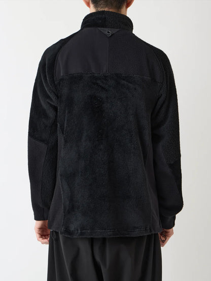 【White Mountaineering - ホワイトマウンテニアリング】POLARTEC FLEECE ZIP UP BLOUSON / BLACK (フリースブルゾン/ブラック)