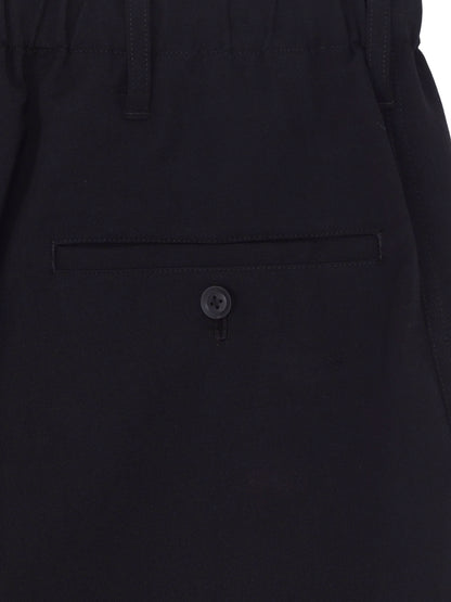 【Yohji Yamamoto POUR HOMME - ヨウジヤマモト プールオム】WOOL GABARDINE DOUBLE STITCH PANTS（パンツ/ブラック)