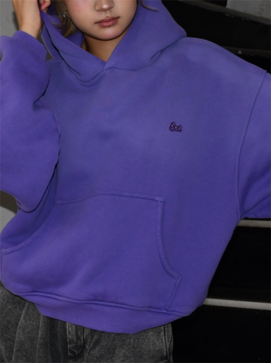 【ERL - イーアールエル】UNISEX SCRIPT HOODIE / PURPLE (フーディー/パープル)