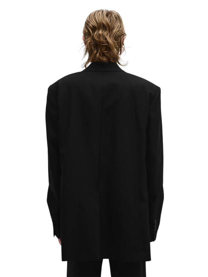 【ANN DEMEULEMEESTER - アン ドゥムルメステール】Dalmar Anthoon High Comfort Tailored Blazer / BLACK(ジャケット/ブラック）