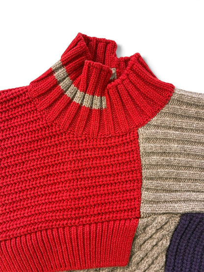 【kolor BEACON - カラー ビーコン】26WBM-N01331-17 Knit  / RED (ニット/レッド）