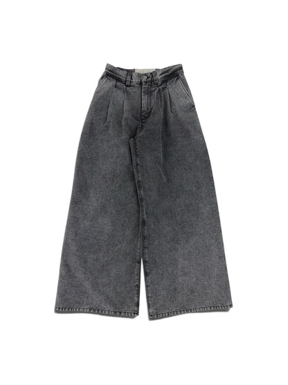 【ERL - イーアールエル】UNISEX PLEATED JEANS / BLACK (デニムパンツ/ブラック)