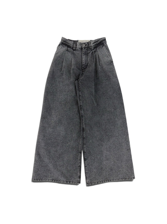 【ERL - イーアールエル】UNISEX PLEATED JEANS / BLACK (デニムパンツ/ブラック)