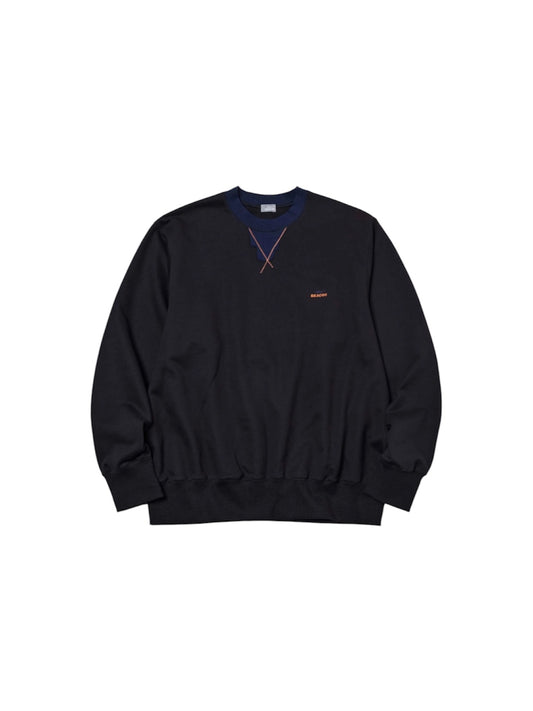 【kolor BEACON - カラー ビーコン】26WBM-T01231-08 Tops  / BLACK (スウェット/ブラック）