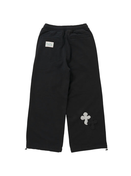 【Perfect ribs® × Y.A.R.N.】New Super Wide Sweat Pants (スウェットパンツ/ブラック)