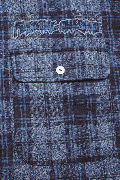 【Fucking Awesome- ファッキングオーサム】BRUCE'S FLANNEL / BLACK NAVY（シャツ/ブラックネイビー)
