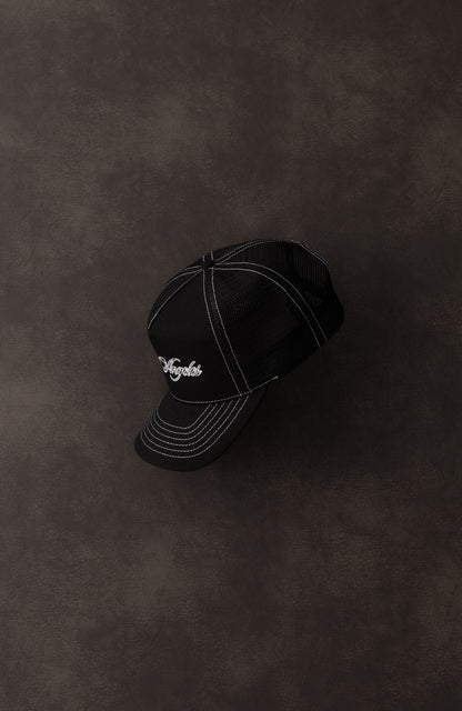 【STAMPD - スタンプド】LA SCRIPT TRUCKER / BLACK (キャップ/ブラック)