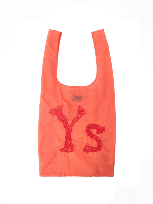 【Y's - ワイズ】Y'S LOGO STITCH NYLON SHOPPING BAG / ORANGE (バッグ/オレンジ)