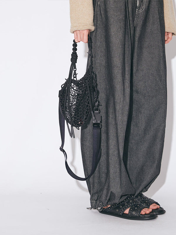 【beautiful people - ビューティフルピープル】over engineering strap / BLACK（バッグ/ブラック)