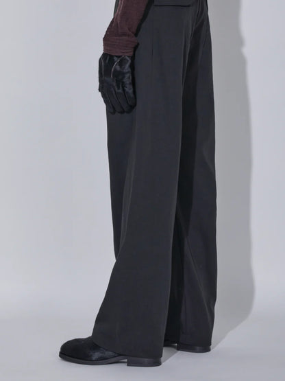 【_J. L - A. L_ - ジェイラル】Draag Trousers / Shungite Black (トラウザーズ/シュグナイト)