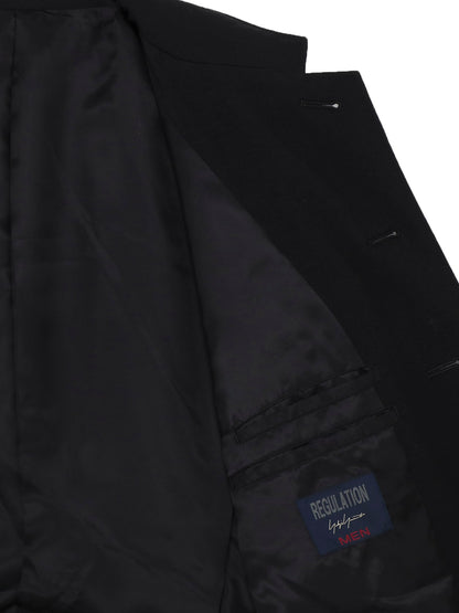 【Yohji Yamamoto POUR HOMME - ヨウジヤマモト プールオム】REGULATION GABARDINE 5BUTTONS JACKET（ジャケット/ ブラック)
