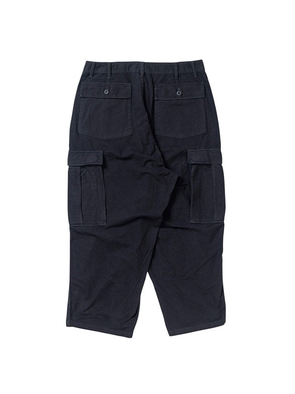 【ANACHRONORM - アナクロノーム】AN381 COTTON SUEDE WIDE BAKER 6P PANTS / BLACK (パンツ/ブラック)